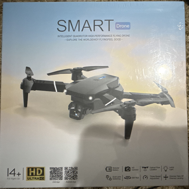 SMART Drone Ready-to-Fly Quadcopter w/ HD Camera, Optical Flow, 15 Min Flight