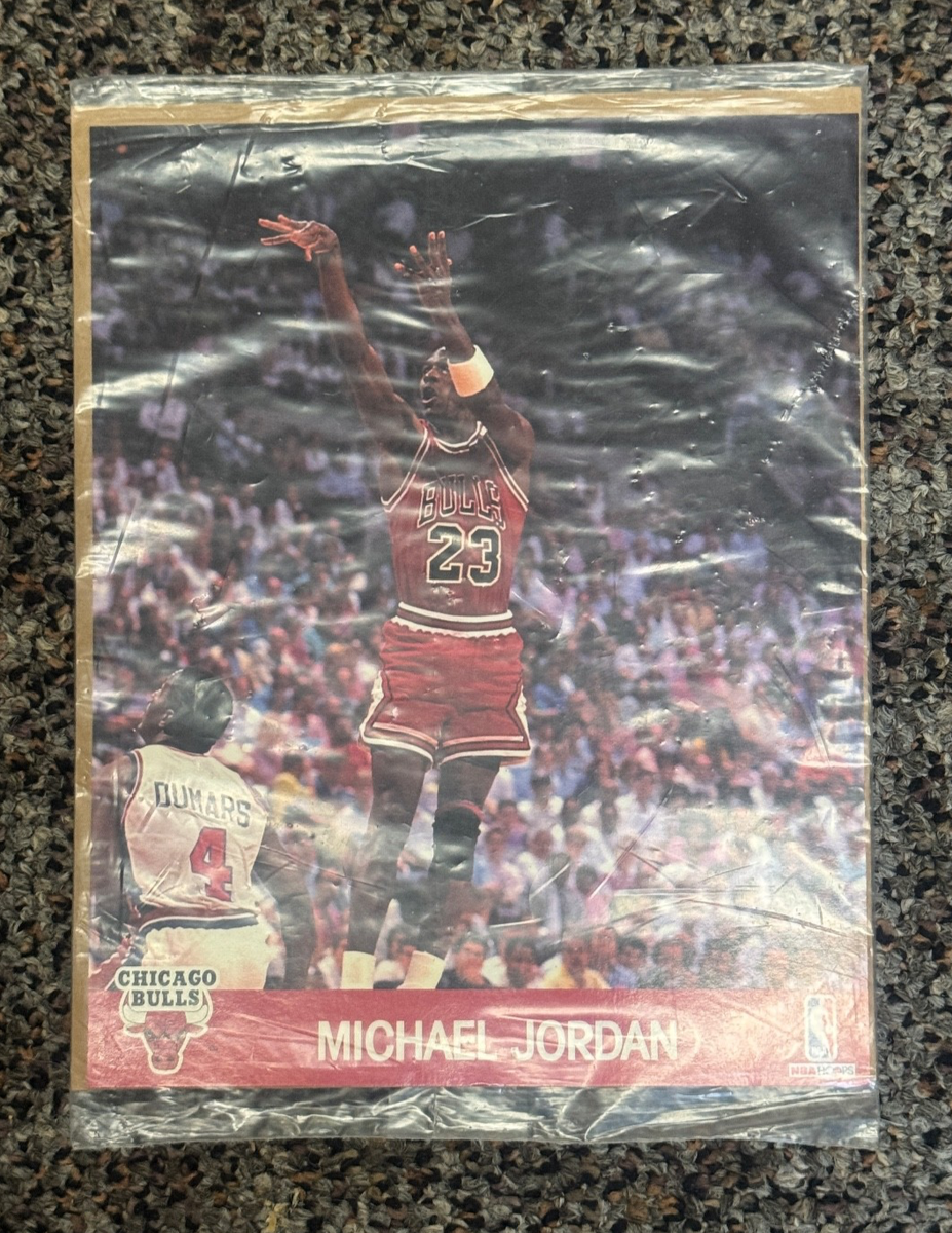 1990 NBA Hoops Michael Jordan Jumpshot Photo Card 8 x 10, Chicago