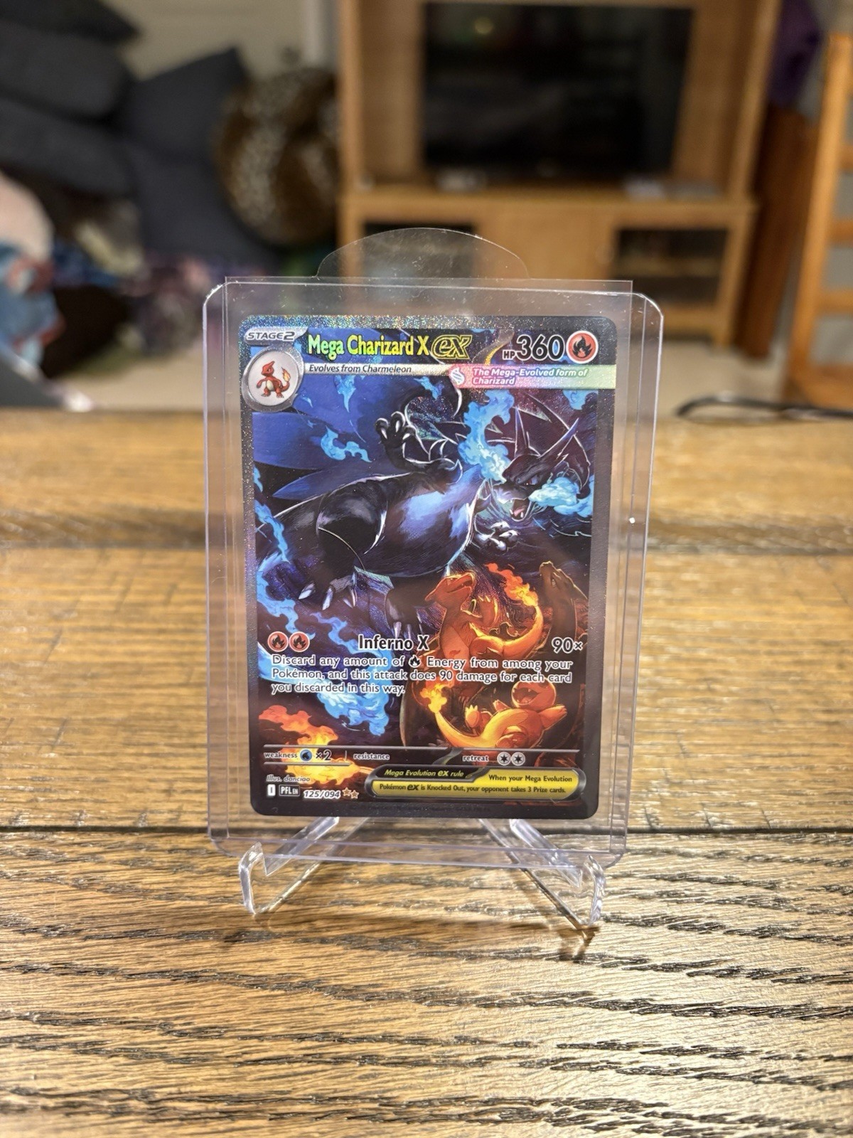 Mega Charizard x EX 125/094 Phantasmal Flames Holo - Mint Condition