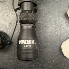 Powerline 3-9X32 Scope Bundle w/Lens Caps Scope Rings