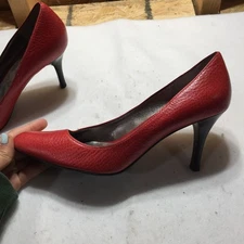 Franco Sarto Leather Pumps Womens 8M Red