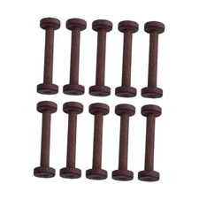 10 Pieces Spool Pom Ribbon Unfinished Empty Thread Spool Sewing Tool Wooden