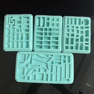 4 x Silikon Gießformen Castlemolds® #50 #54 #55 #56 Konvolut Hirtsarts