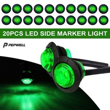 34 12v Marker Lights Led Bullet Truck Trailer Rv Van Bus Round Side Lamp Green 34 12v Marker Lights Led Bullet Truck Trailer Rv Van Bus Round Side Lamp Green
