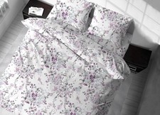 Copritrapunta Sacco Per Trapunta 100% Cotone Disegno Floreale Acquarello