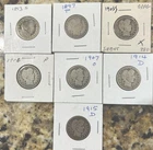 Barber Quarter Lot - 7 pcs - Mixed Dates & Mints