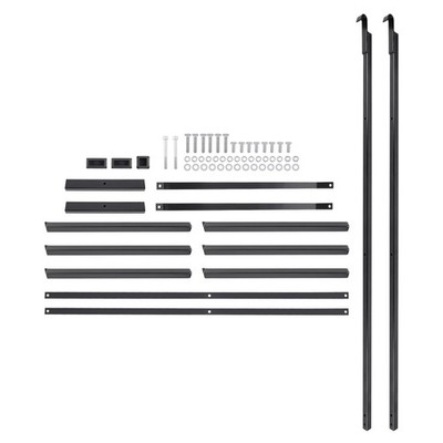 2pcs Shipping Container Shelving Brackets Powder Coated 19.6'' (D) x 59.3'' (H)