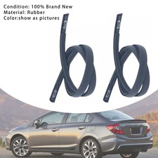 2x Roof Drip Molding Trim Left Right Side Rubber For Civic Sedan 2012-2015