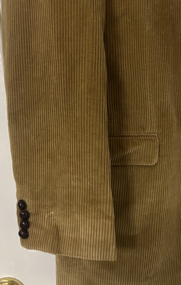 Blazer Abrigo Deportivo De Colección Brooks Brothers Italia Loro Piana Para Hombres 44L Botón Pana Foto 2 de 4