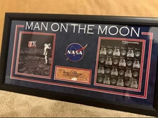 Buzz Aldrin Signed “Man on the Moon” Display – NASA, Moon Landing, JSA Certified