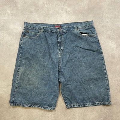 Cross Fire Denim Shorts Herren 38'' Y2K Vintage Baggy Jorts, blau
