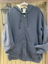 LL Bean Katahdin Ironworks Hooded Sweatshirt, Fleece Lined Men  s Lg Tall