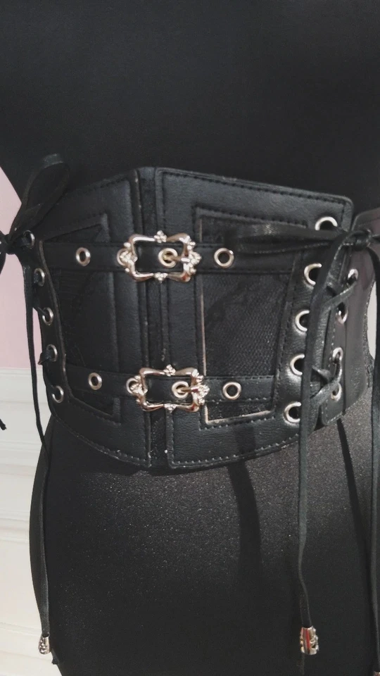 Ceinture large, ceinture corset élastique bouton à pression - Photo 2/4