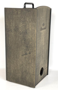 Box Wine Holder / Dispenser for 3 Liter Wine Boxes, slide off front, Handle