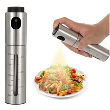 Stainless Steel Olive Oil & Vinegar Spray Bottle – Refillable Kitchen & BBQ Oil