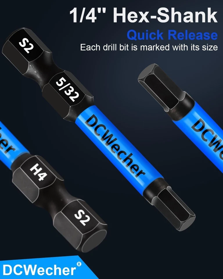 20-PCS Allen Key/Allen Wrench Drill Bit Set, Impact Hex Bits (Metric & SAE) USA - Image 3 of 4