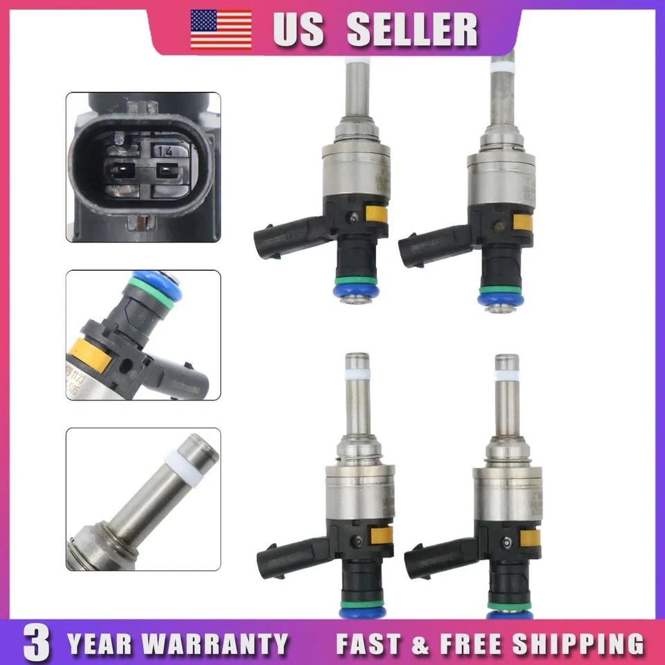4PCS A2710781123 FJ1211 Fuel Injectors For Mercedes-Benz C250 SLK250 2012-2015 - Imagem 4 de 4