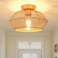 Plafoniera in rattan Boho plafoniera da incasso plafoniera fatta a mano...