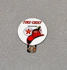 VINTAGE TEXACO FIRE PLATE TOPPER PORCELAIN SIGN CAR GAS OIL TRUCK MOTORCYCLE