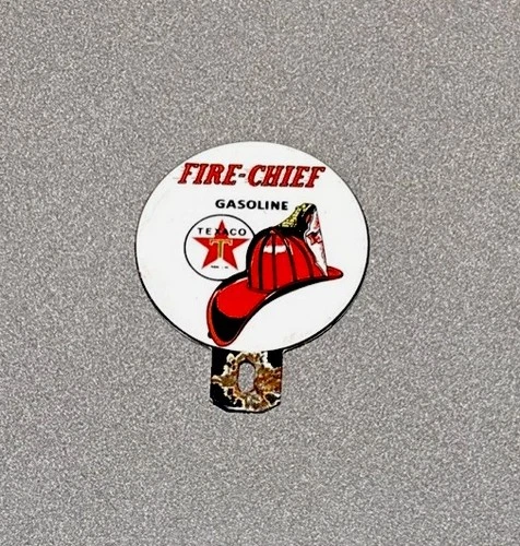 VINTAGE TEXACO FIRE PLATE TOPPER PORCELAIN SIGN CAR GAS OIL TRUCK MOTORCYCLE