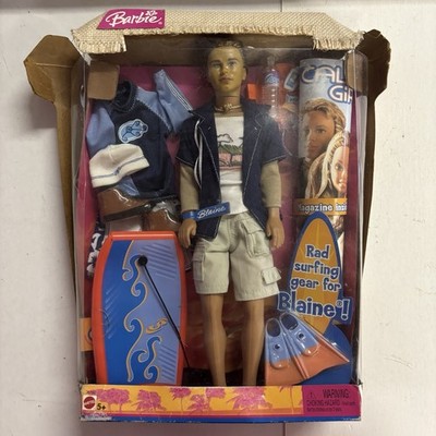 Barbie Cali Guy Blaine Doll C8792 With Rad Surfing Gear Mattel