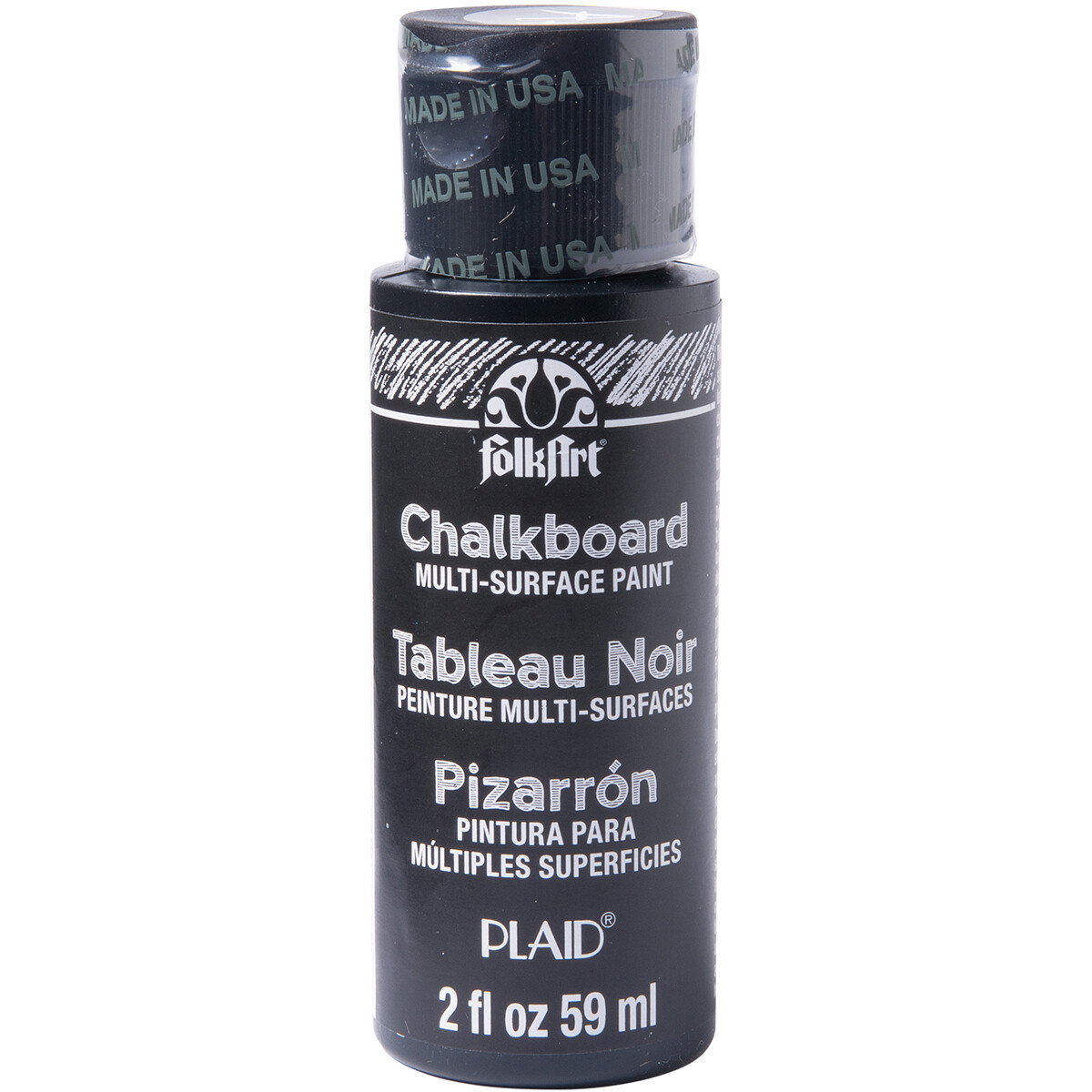 Plaid:Craft FA2721 FolkArt Multi-Surface Chalkboard Paint 2oz-Black (6Pk)