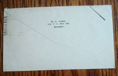 VERY RARE INDIA 1ST “INDEPENDENCE” FLIGHT BOMBAY-LONDON “POSTALY USE” COVER HARD - Picture 3 of 3