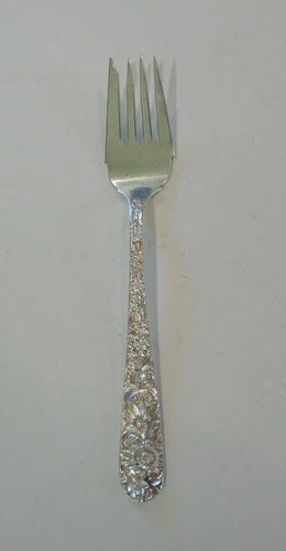 GROUP/3 KIRK "REPOUSSE" STERLING SILVER SALAD FORKS,105 grams, NO MONOGRAMS