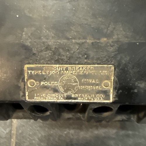 ITE 3 Pole Unit Circuit Breaker Type ET 100 Ampere "F" Frame - Picture 2 of 5