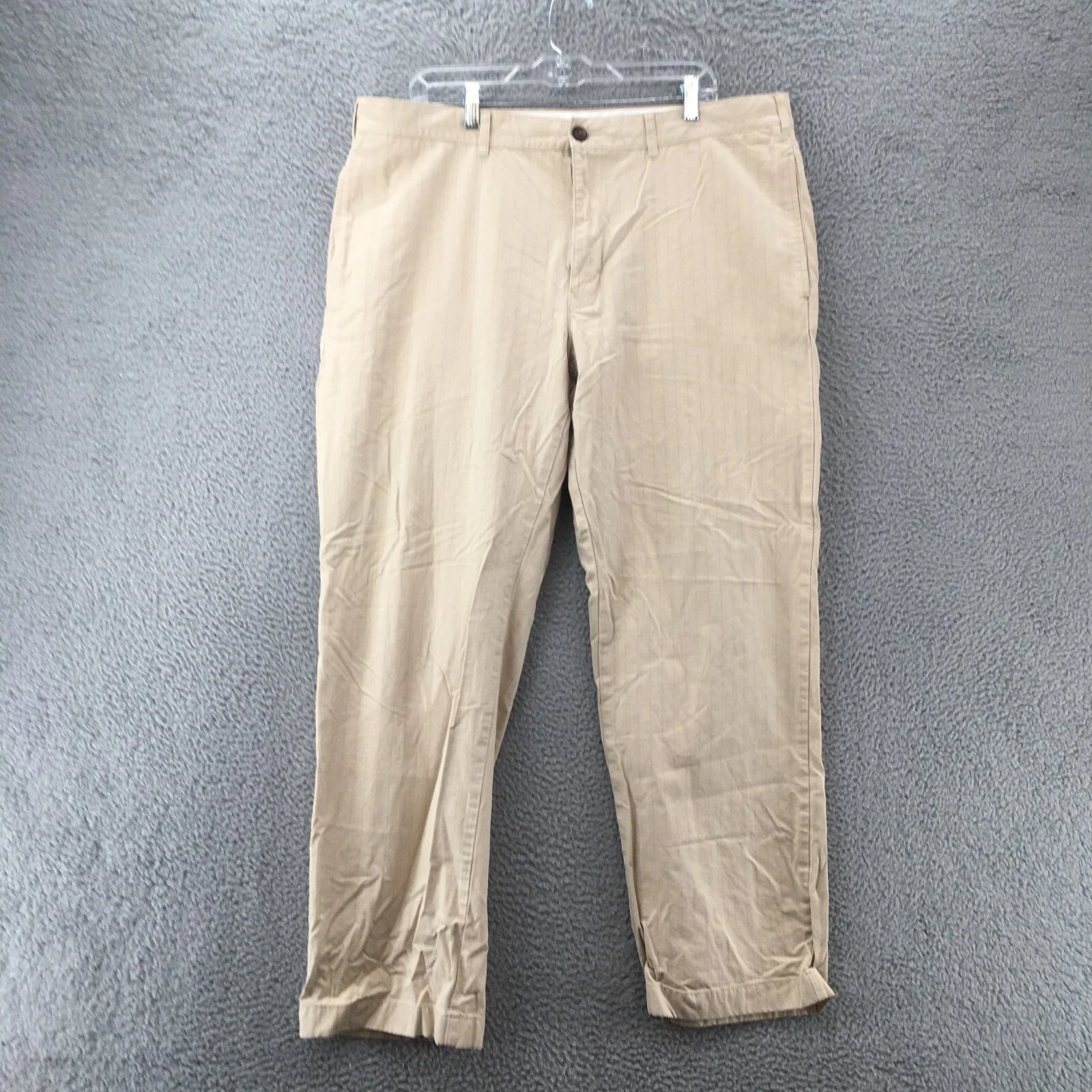 Tommy Hilfiger Chino Pants Mens 40/32 (Actual 40x31) Beige Mid Rise Flat Front