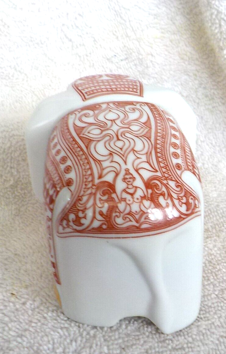 Mlesna Sri Lanka Porcelain Elephant Tea Caddy Rust and Gold | eBay