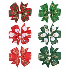Dovetail Bowknot Shape Printed Hair Clips Festival Hairclip for Toddler