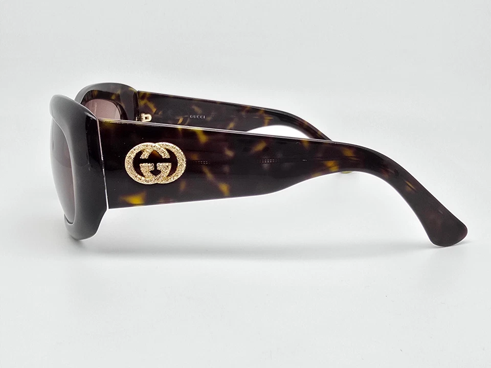 Gafas de sol Gucci GG2971/S 086SB verde oscuro marco habanero lentes grises con estuche Italia Foto 4 de 4