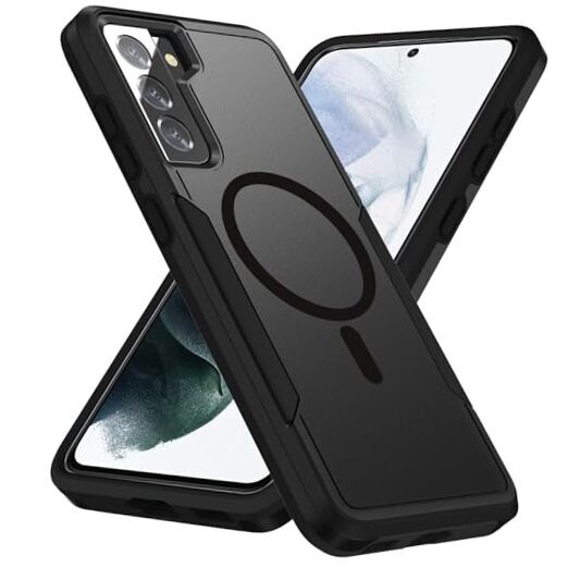 for Samsung Galaxy S21 Plus Case,[Compatible with Magsafe] [Military Black