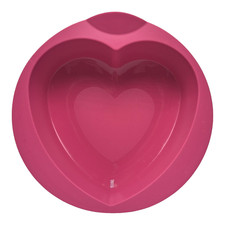 Tupperware Silicone Baking Form Heart Shape Mold 8.5" x 8"  Pink