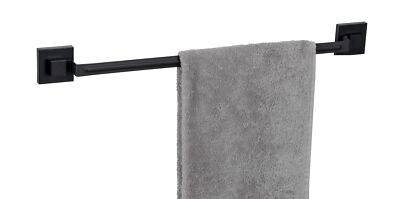 WENKO Handtuchhalter Quadro Ed Vacuum-Loc  Ohne Bohren Edelstahl Schwarz Stange