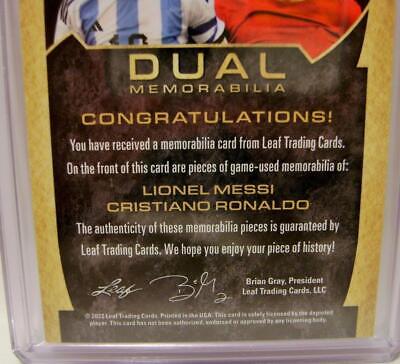 LIONEL MESSI CRISTIANO RONALDO #2 /5 DUAL MEMORABILIA LIONEL MESSI CRISTIANO RONALDO #2 /5 DUAL MEMORABILIA