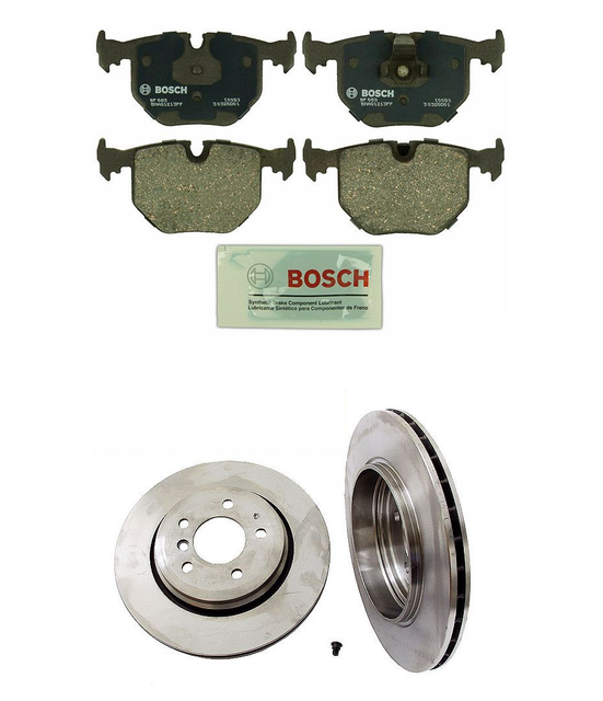 2 brembo Rear Rotors Disc Rotor BOSCH Brake Pad Set kit for BMW 330ci 330i 330xi eBay