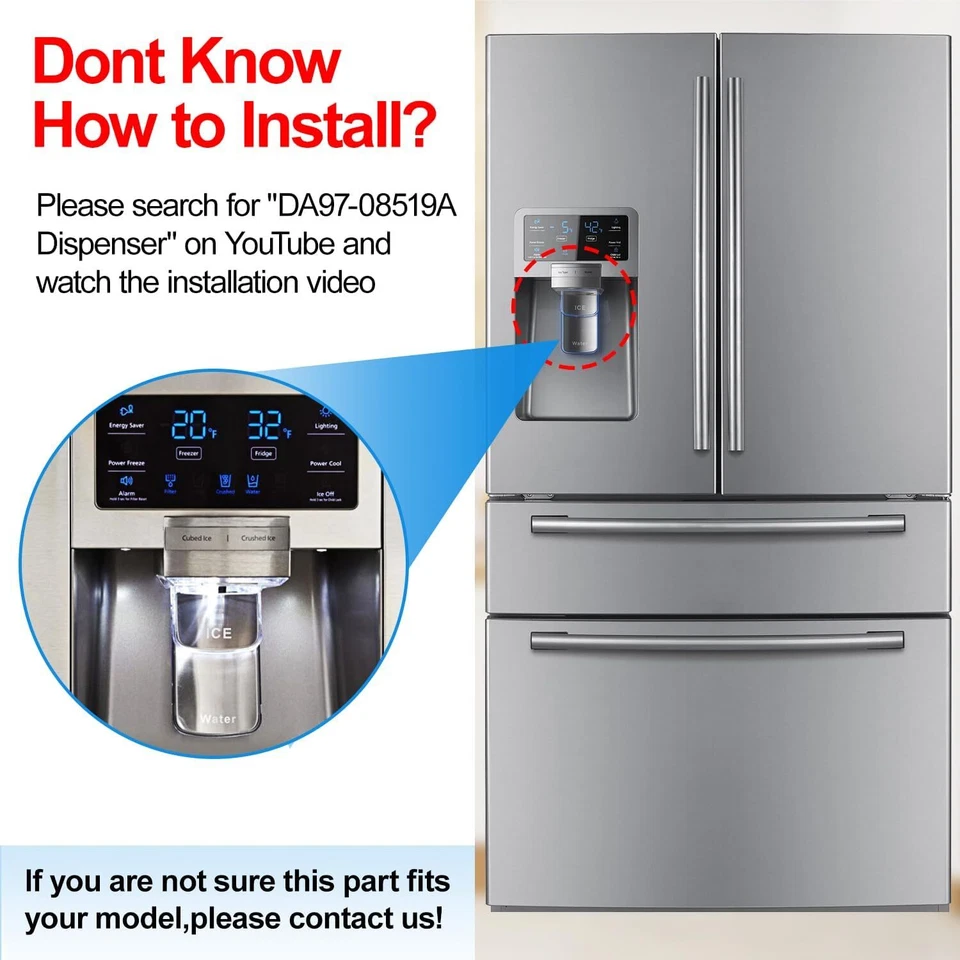 Conjunto de palanca dispensadora Samsung RF4287HABP/XAA RF4287HARS/XAA RF4287HARS/XAA Foto 4 de 4