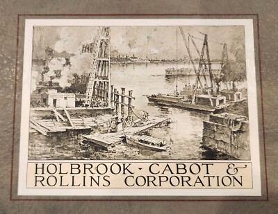 #ad Holbrook Cabot Rollins Corp Book Boston Harbor District Heavy Construction 1921 $225.00
