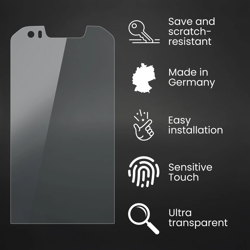 Bruni 2x Protective Film for Caterpillar CAT S60 Screen Protector - image 3 of 4