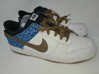 Nike 6.0 Dunk Low âMad Cowsâ Size 13 Sneaker 314142-121 White Blue Brown | eBay