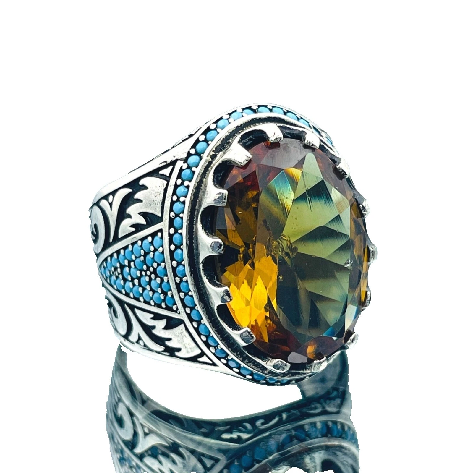 Мужские байкерские кольца с камнями