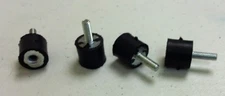 Set of 4 Male / Female Rubber Mounts  9/16" dia x 1/2" thick w/ 8-32 x 1/2 stud