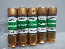 CRN-R60 FUSES CRNR60. Lot of 5 Fuses. NEW. Cefco, Cefcon, G&C, Gecon, GEC