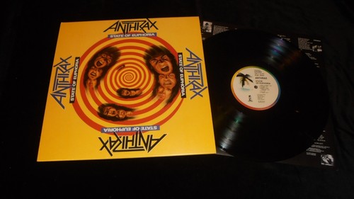 Anthrax ‎– State Of Euphoria 1988 ISLAND ITALY top vg+/mint- *TESTED* Lp VINYL - Photo 1/8