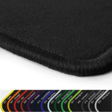 Velours Fußmatten Schwarz Randfarbe wählbar  für Seat Exeo 3R Facelift Bj 2011-2