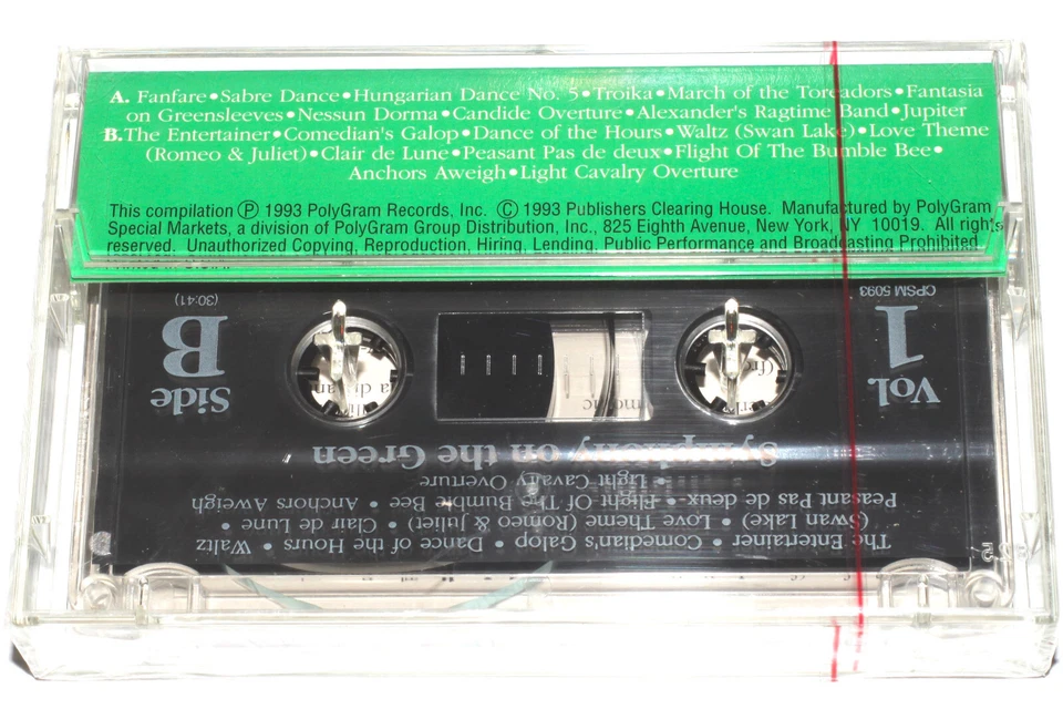 Symphony On The Green Vol 1 Most Celebrated Classics (Cassette Tape 1993) SEALED - Image 2 of 4