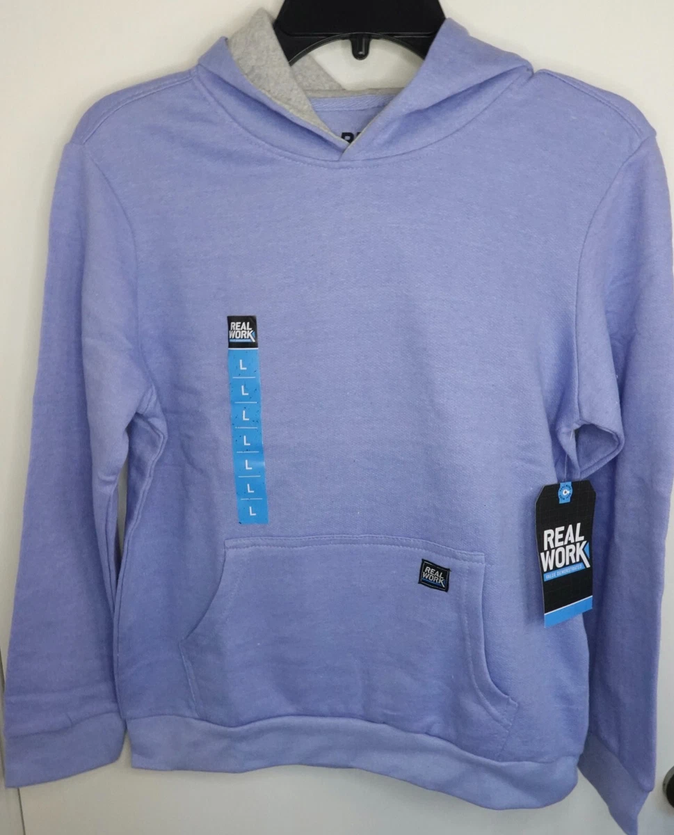 Youth Real Work Periwinkle Hoodie Large (Size 14) - NWT