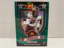 Rashod Bateman 2021 Panini Prizm Draft Picks Green Crusade Rookie Card RC #166!